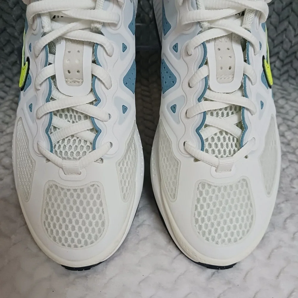 Nike Air Max Genome GS White Volt Blue Running Sneakers Shoes Sz 4.5Y Women's 6